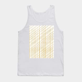 Modern Thin Yellow Lines Tank Top